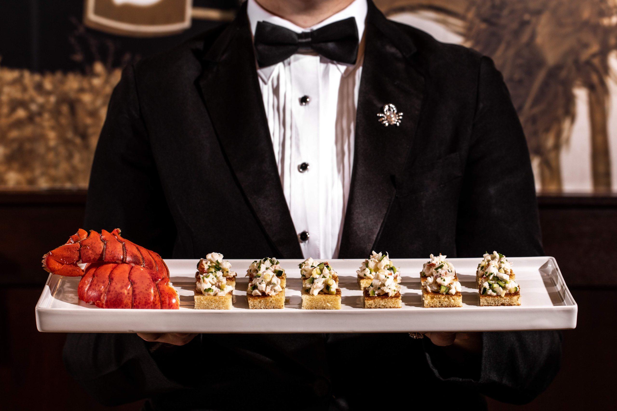 appetizers served on a tray