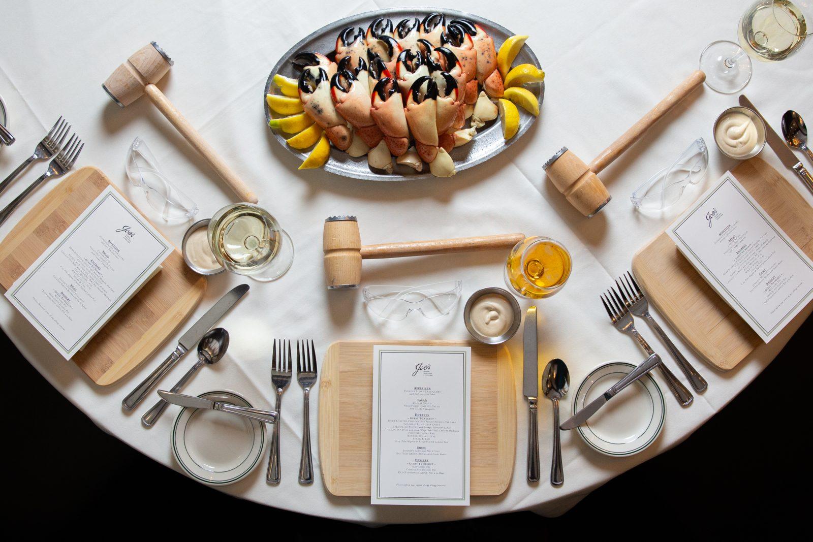 crab cracking tools on a table